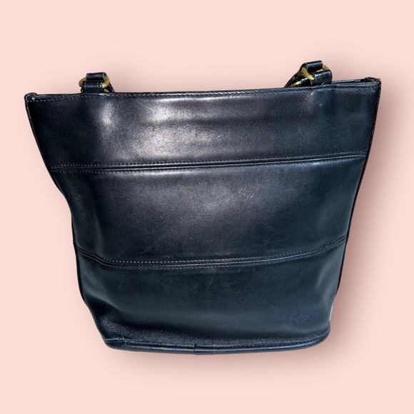 Vintage Coach Tribeca Shopper Handbag Black 9098 - Picture 2 of 10